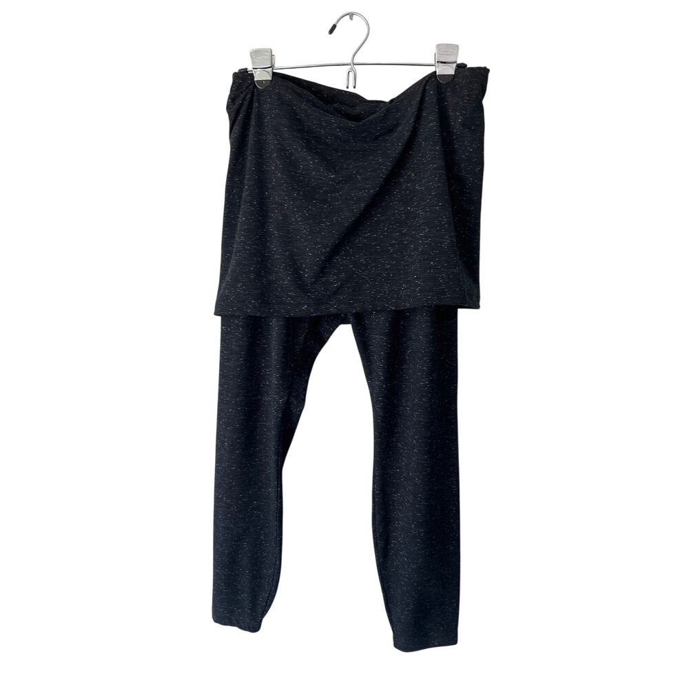 CAbi Black Marbled Skirted M' Leggings Size Medium